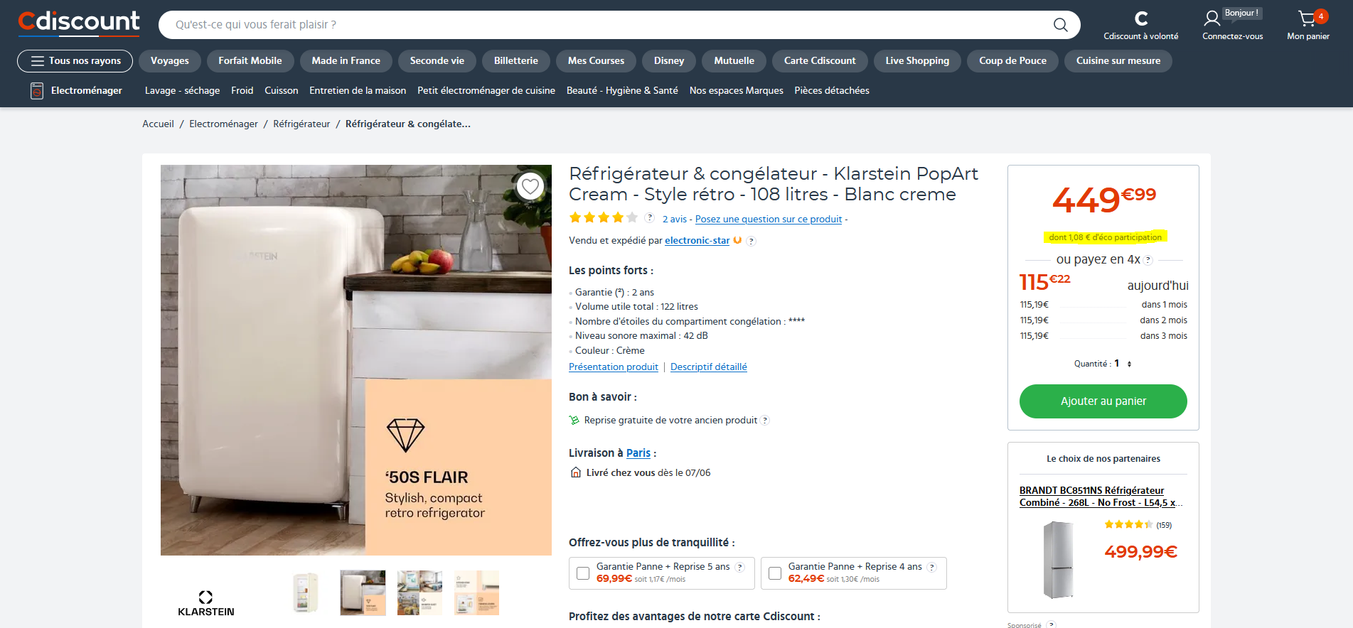 Eco-participation Cdiscount vente en ligne développement web