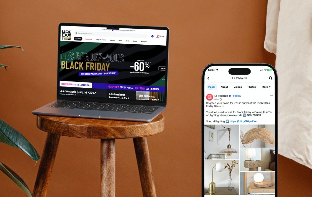 Bannières promotionnelles black friday site ecommerce LA REDOUTE