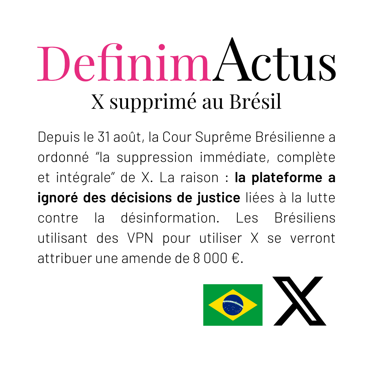 x interdit au brésil actualités digitale aout 2024 agence de développement web