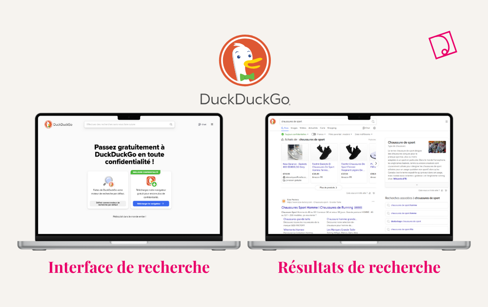 Résultats recherche DuckDuckGo confidentialité pas collecte données publicités Microsoft