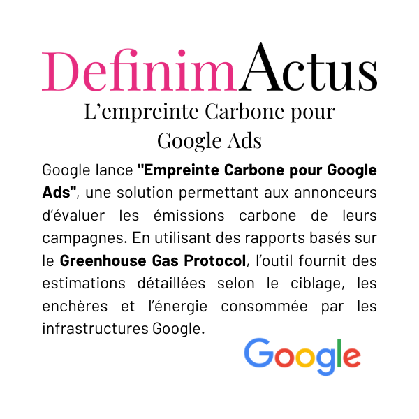 outil de mesure de l'empreinte carbone dans Google Ads agence sea