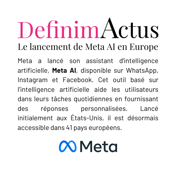  Meta AI WhatsApp Instagram Facebook assistant virtuel IA déploiement européen France