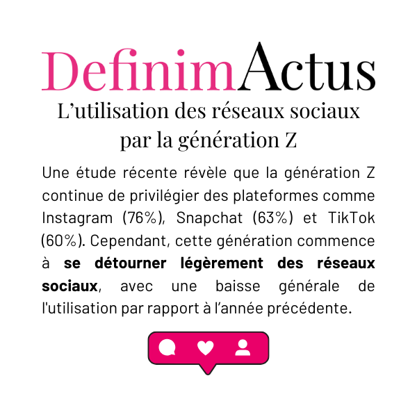 génération Z réseaux sociaux Instagram Snapchat TikTok LinkedIn Pinterest comportement digital