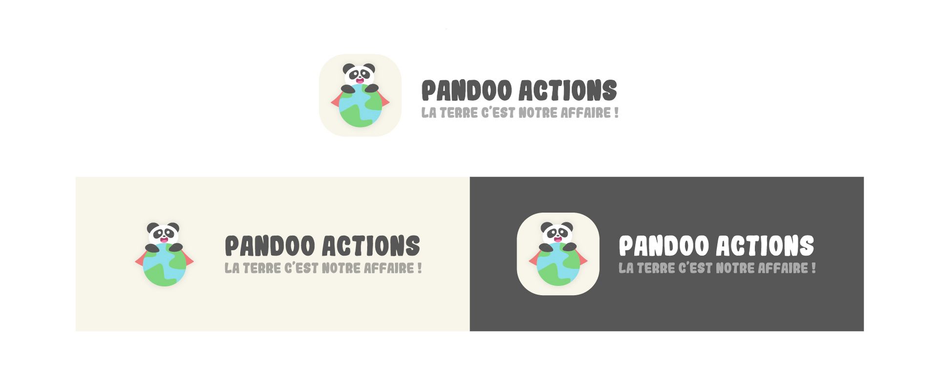 déclinaison de logo charte graphique pandoo actions definima