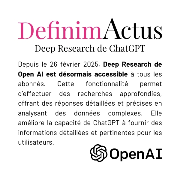 OpenAI lance Deep Research pour des analyses IA approfondies et rapides