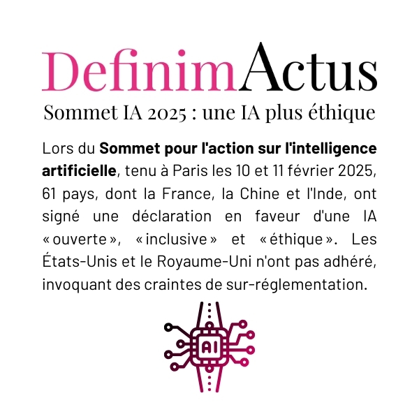 Leaders mondiaux réunis à Paris pour le Sommet sur l'intelligence artificielle en février 2025